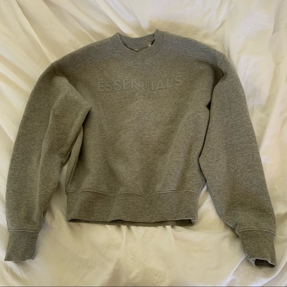 Essentials Kids Grey Fleece Pullover Sweatshirt - Picture 2 of 7